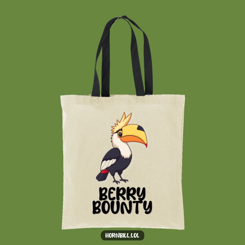 Funny Hornbill Berry Tote Bag: Carry Your Treasures with Style, Great Funny Gift!