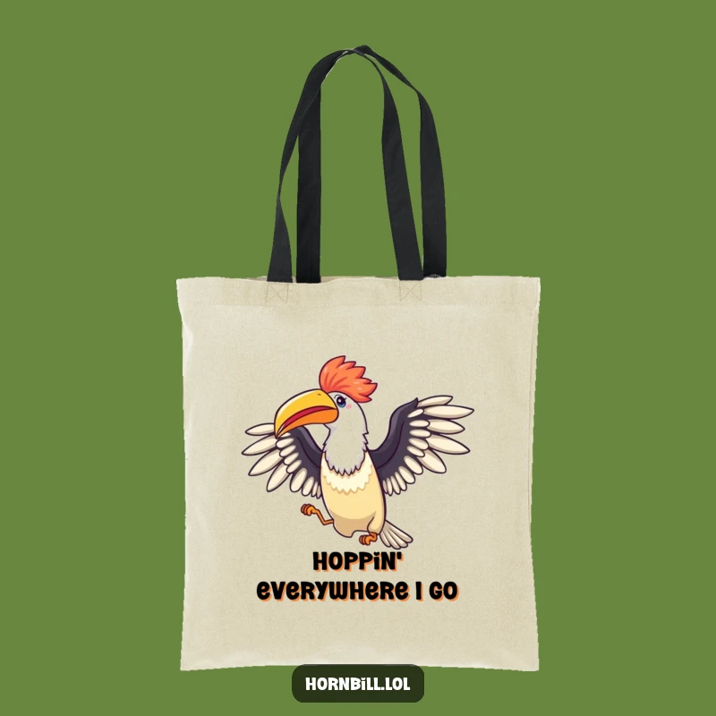 Funny Hornbill Hop Tote Bag: Carry Your Celebrations Anywhere!