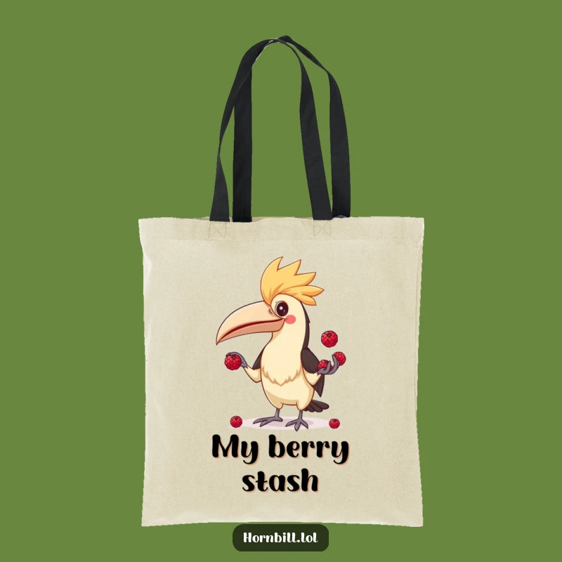 Funny Hornbill Juggler Tote Bag - Berry Chaos Carryall, Perfect Funny Gift
